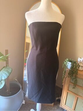 Mason Strapless Black Sheath Dress